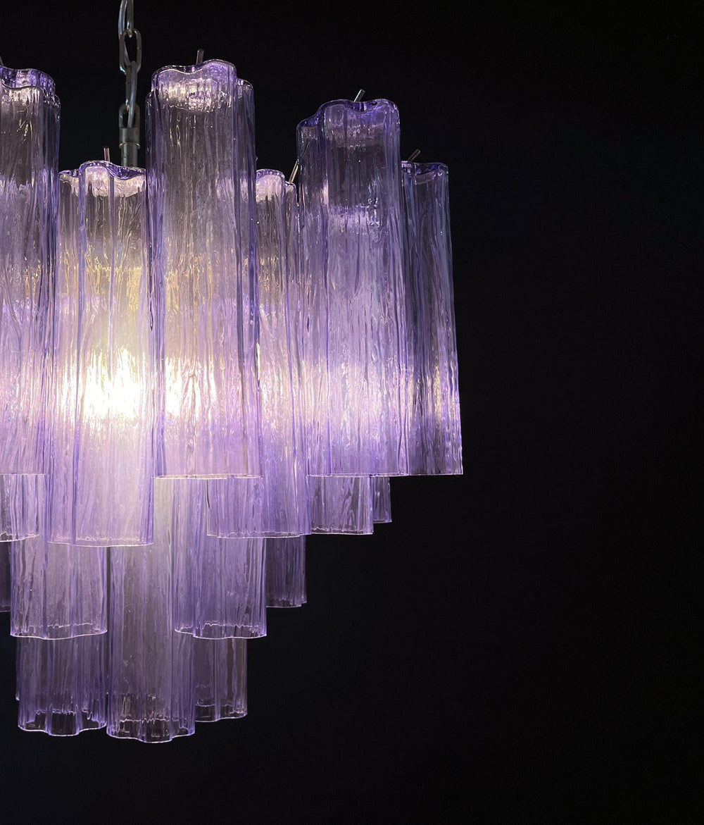 Murano Star Shaped Tube Glass Chandelier