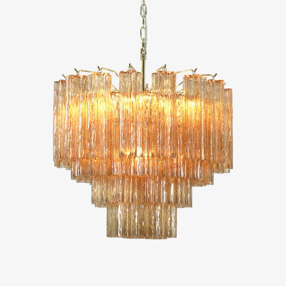 Murano Star Shaped Tube Glass Chandelier