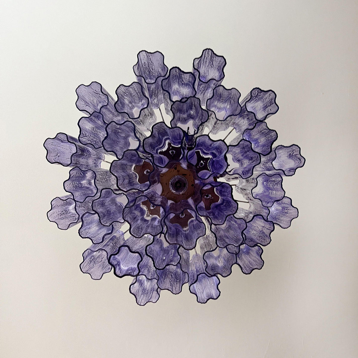 Murano Star Shaped Tube Glass Chandelier