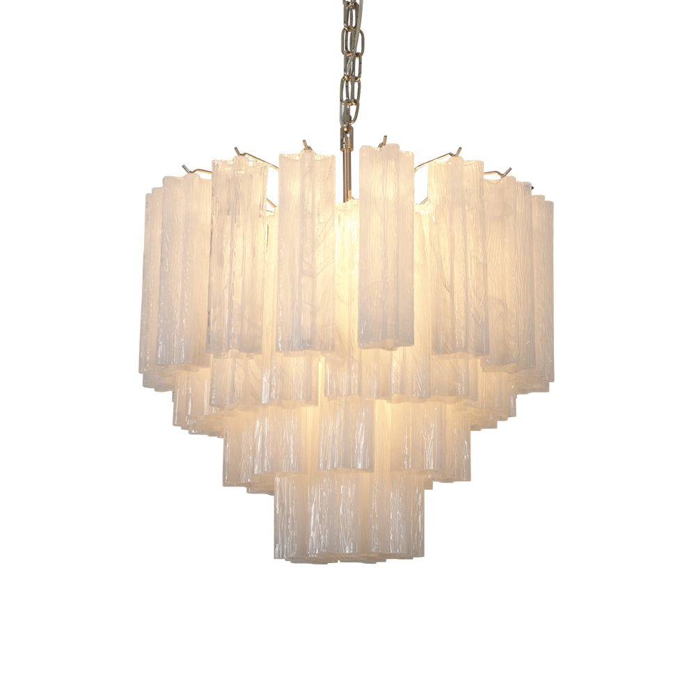 Murano Star Shaped Tube Glass Chandelier