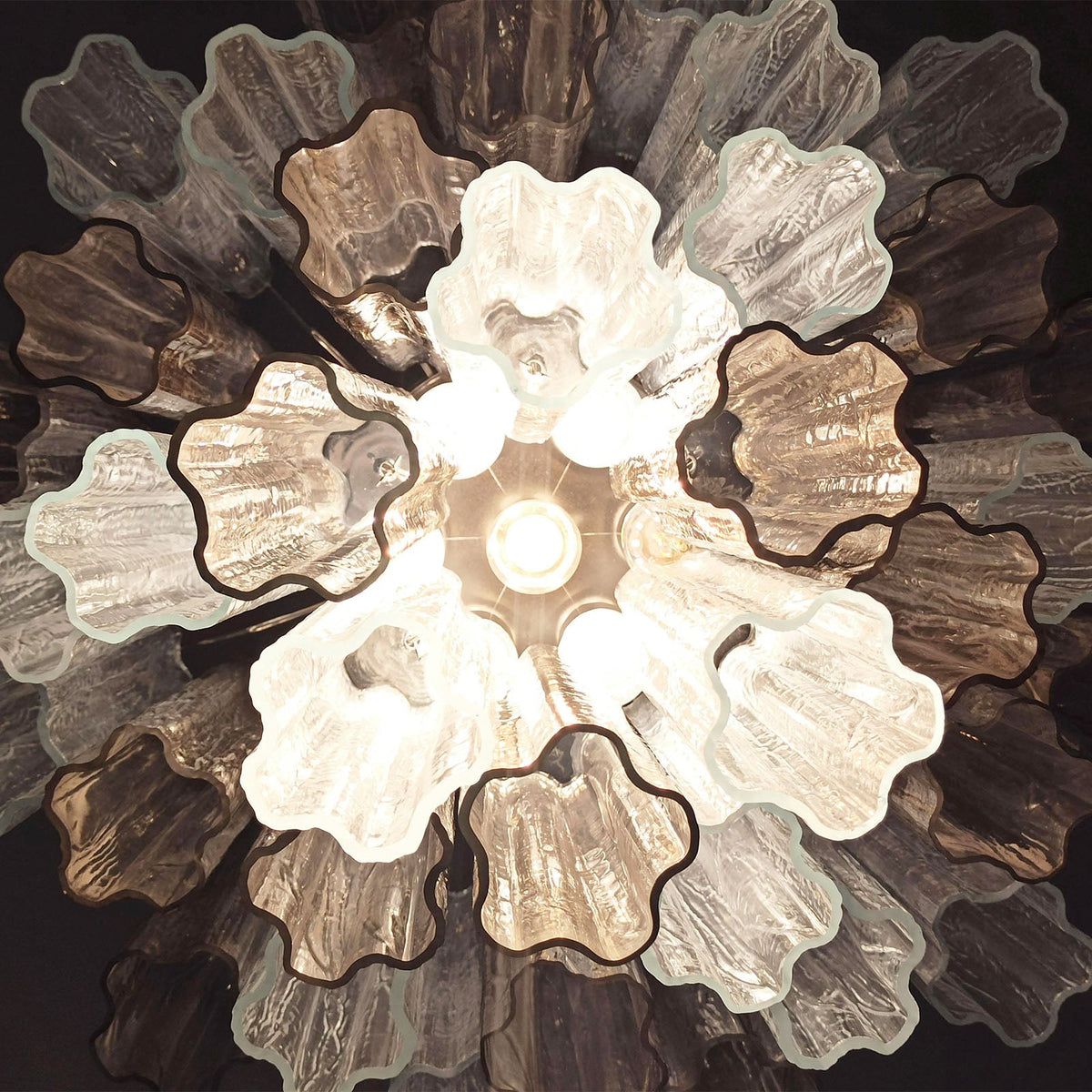 Murano Star Shaped Tube Glass Chandelier