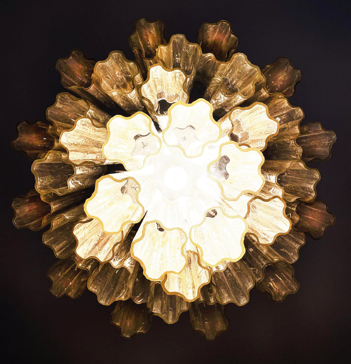 Murano Star Shaped Tube Glass Chandelier