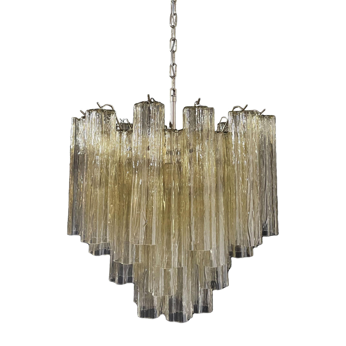 Murano Star Shaped Tube Glass Chandelier