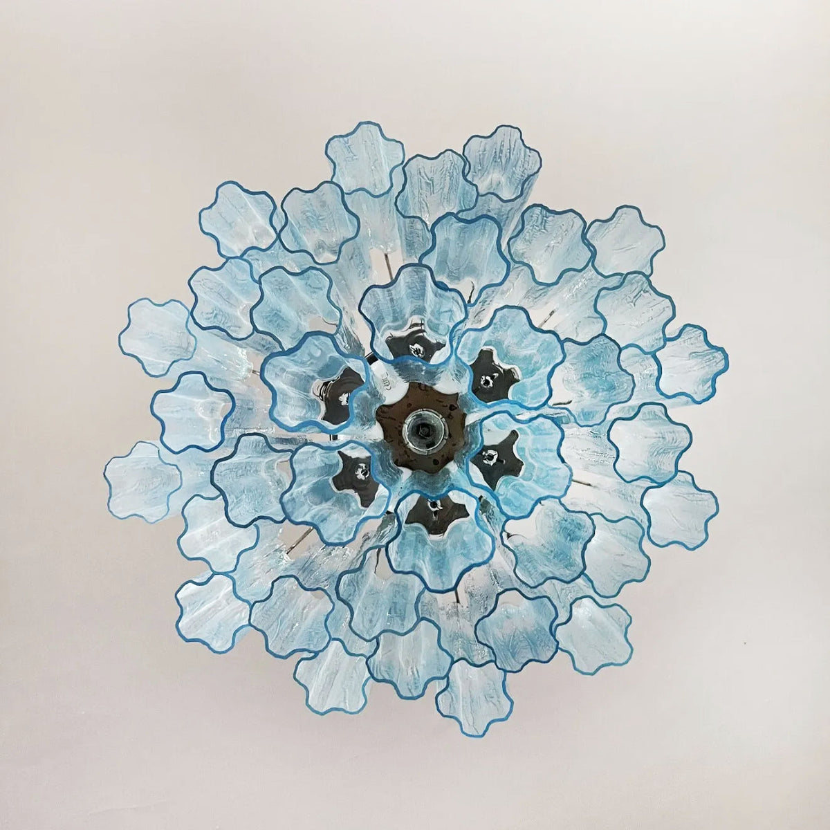 Murano Star Shaped Tube Glass Chandelier