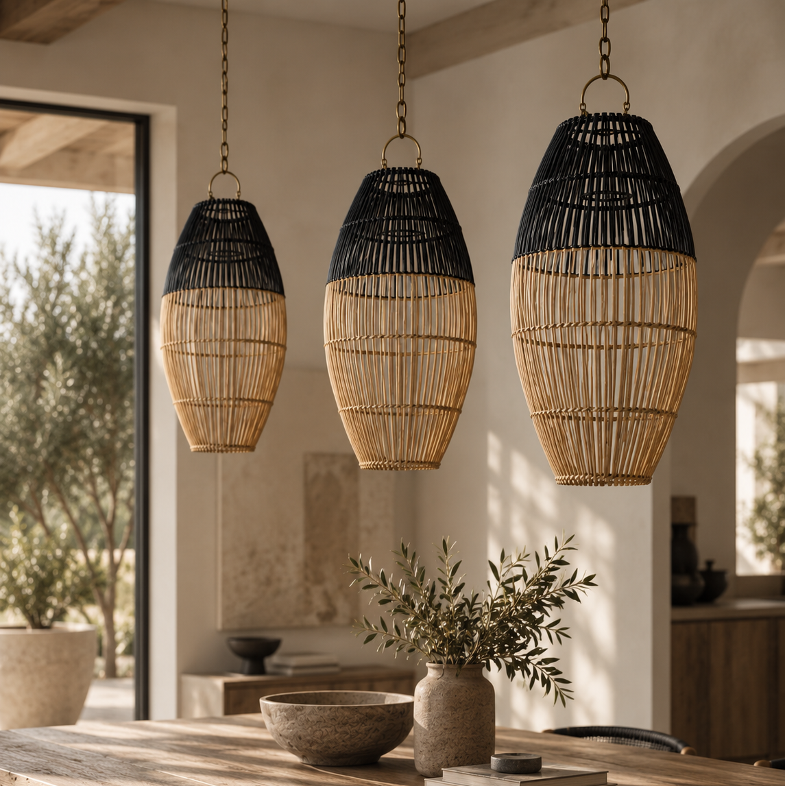 Stellar Handwoven Rattan Pendant Lampshade