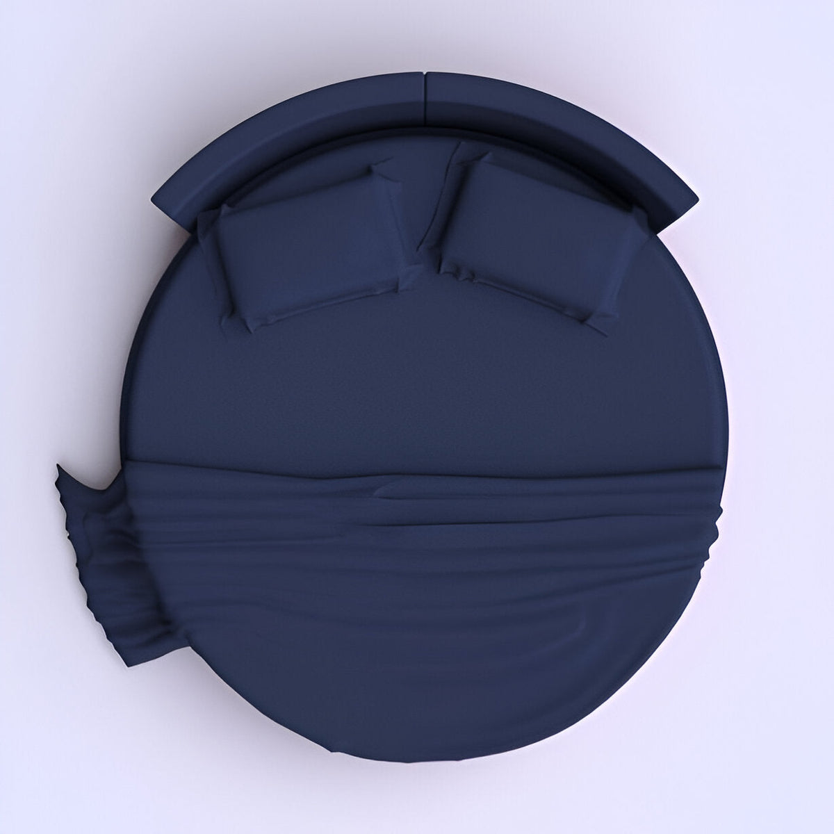 400TC Sateen Solid Cotton Round Duvet Cover Set