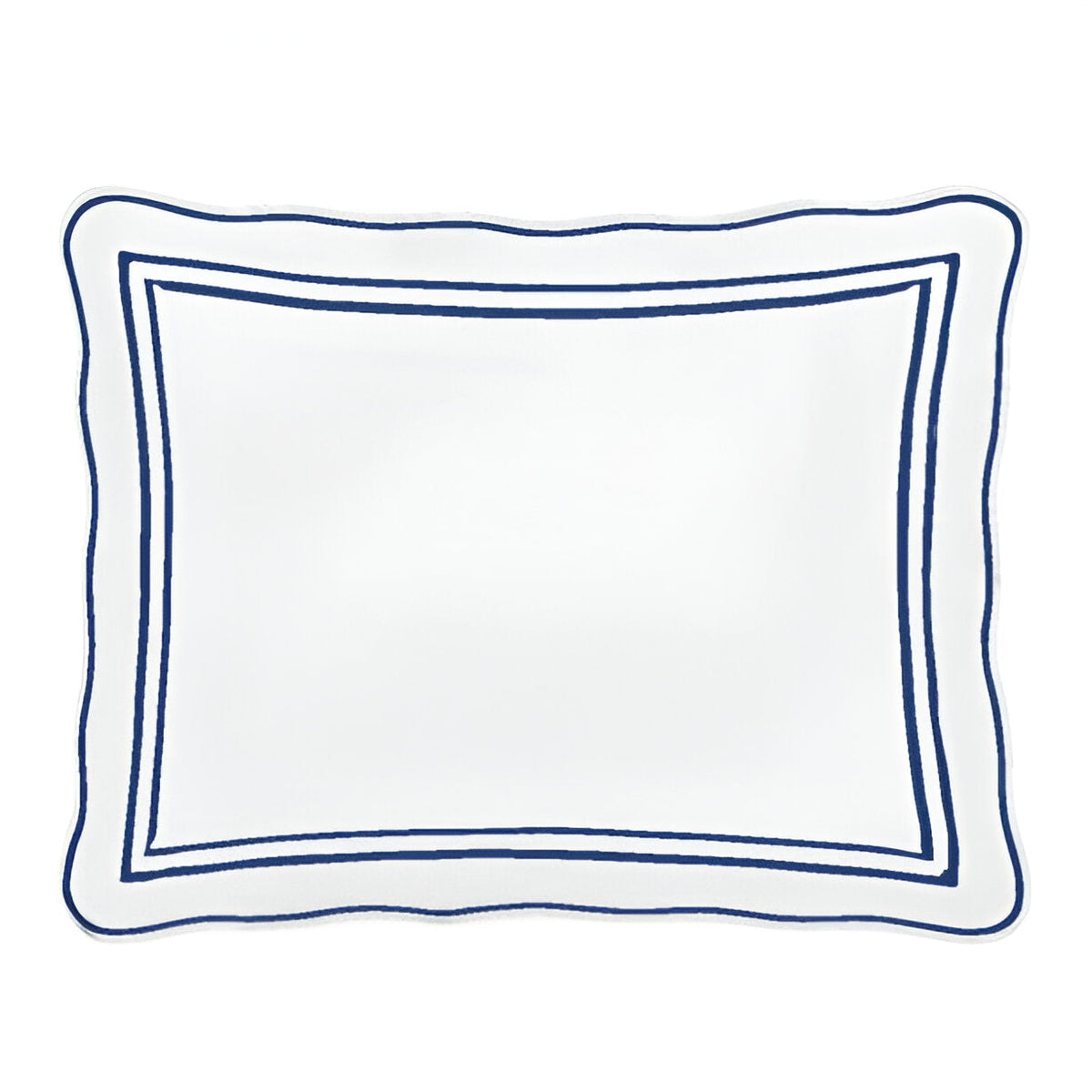 400TC Wavy Embroidery & Border Cotton Sateen Solid Duvet Cover Set