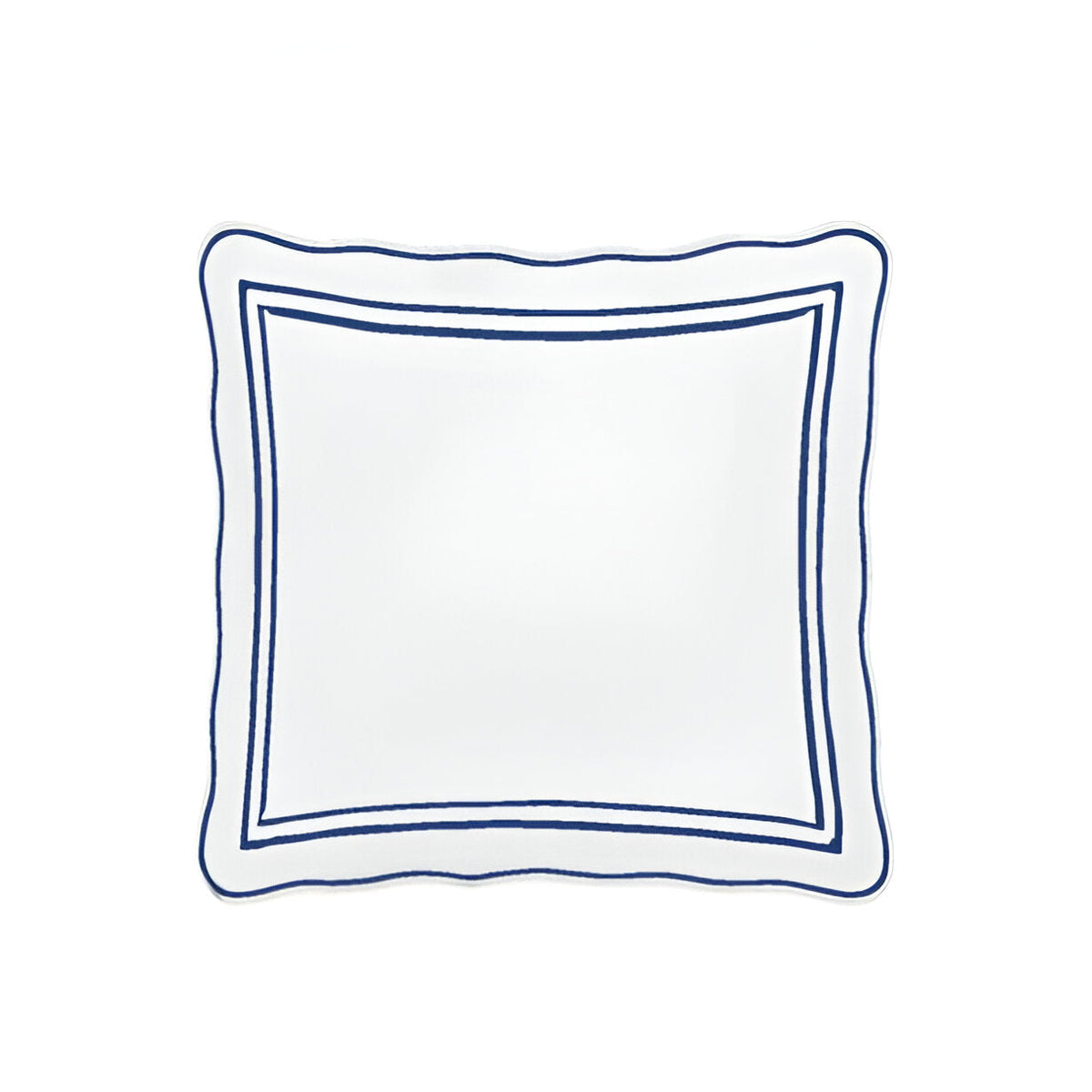 400TC Wavy Embroidery & Border Cotton Sateen Solid Duvet Cover Set