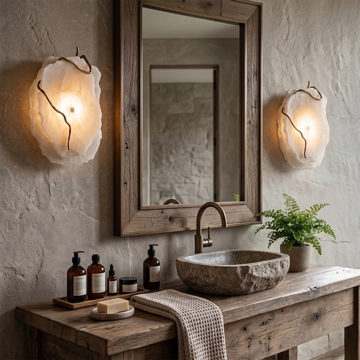 Origen Hadean Alabaster Wall Sconce