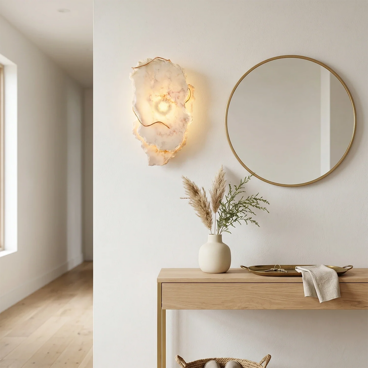 Origen Hadean Alabaster Wall Sconce