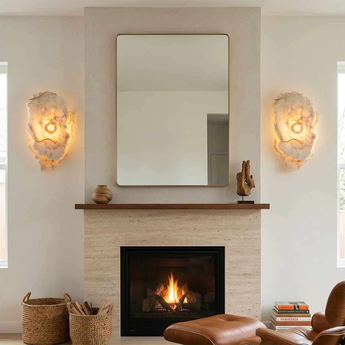 Origen Hadean Alabaster Wall Sconce