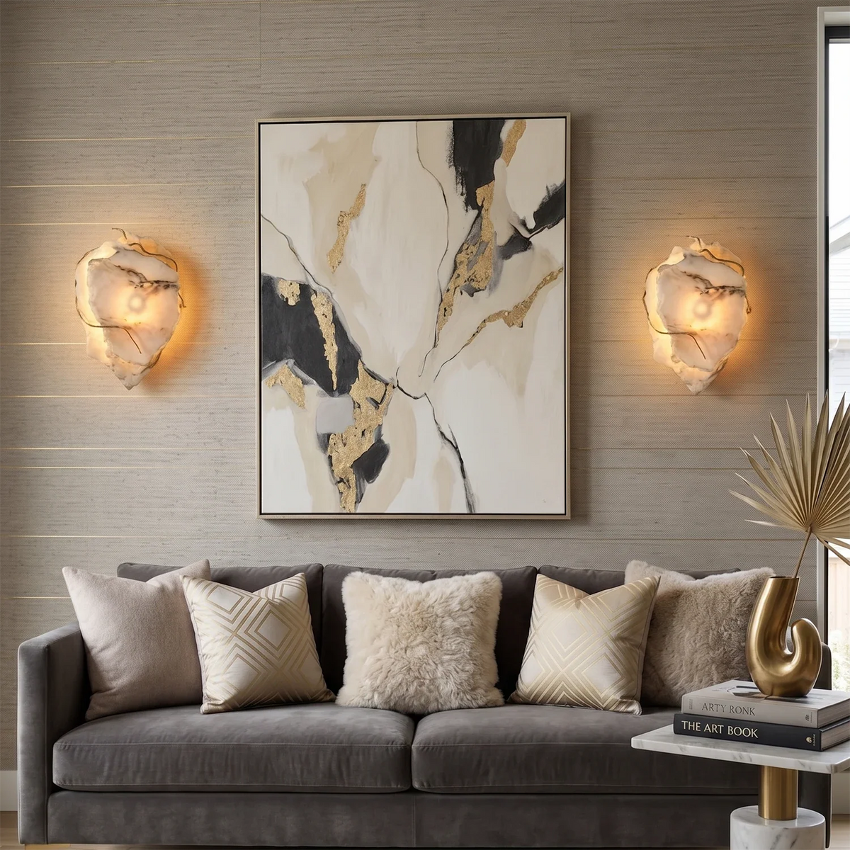 Origen Hadean Alabaster Wall Sconce