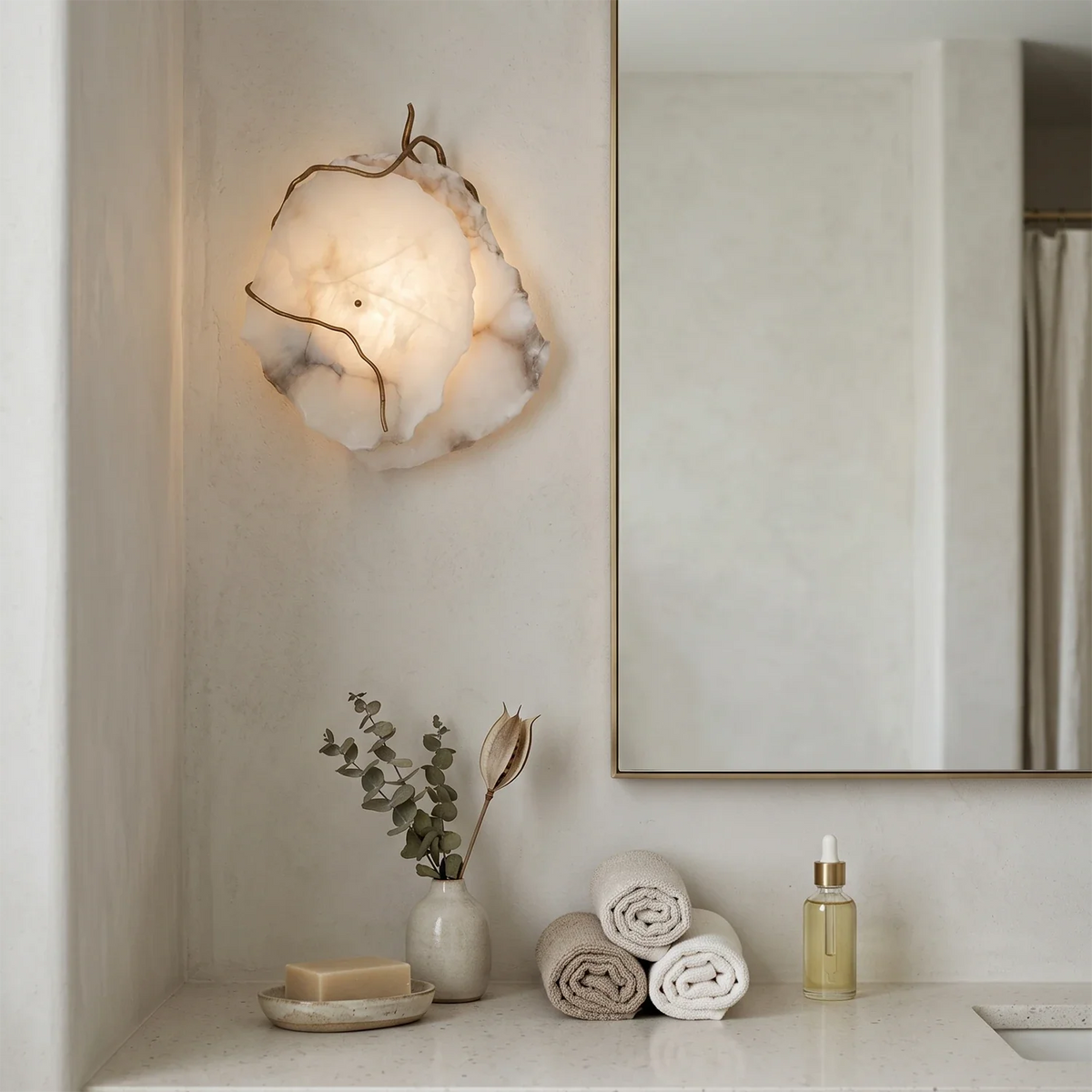 Origen Hadean Alabaster Wall Sconce