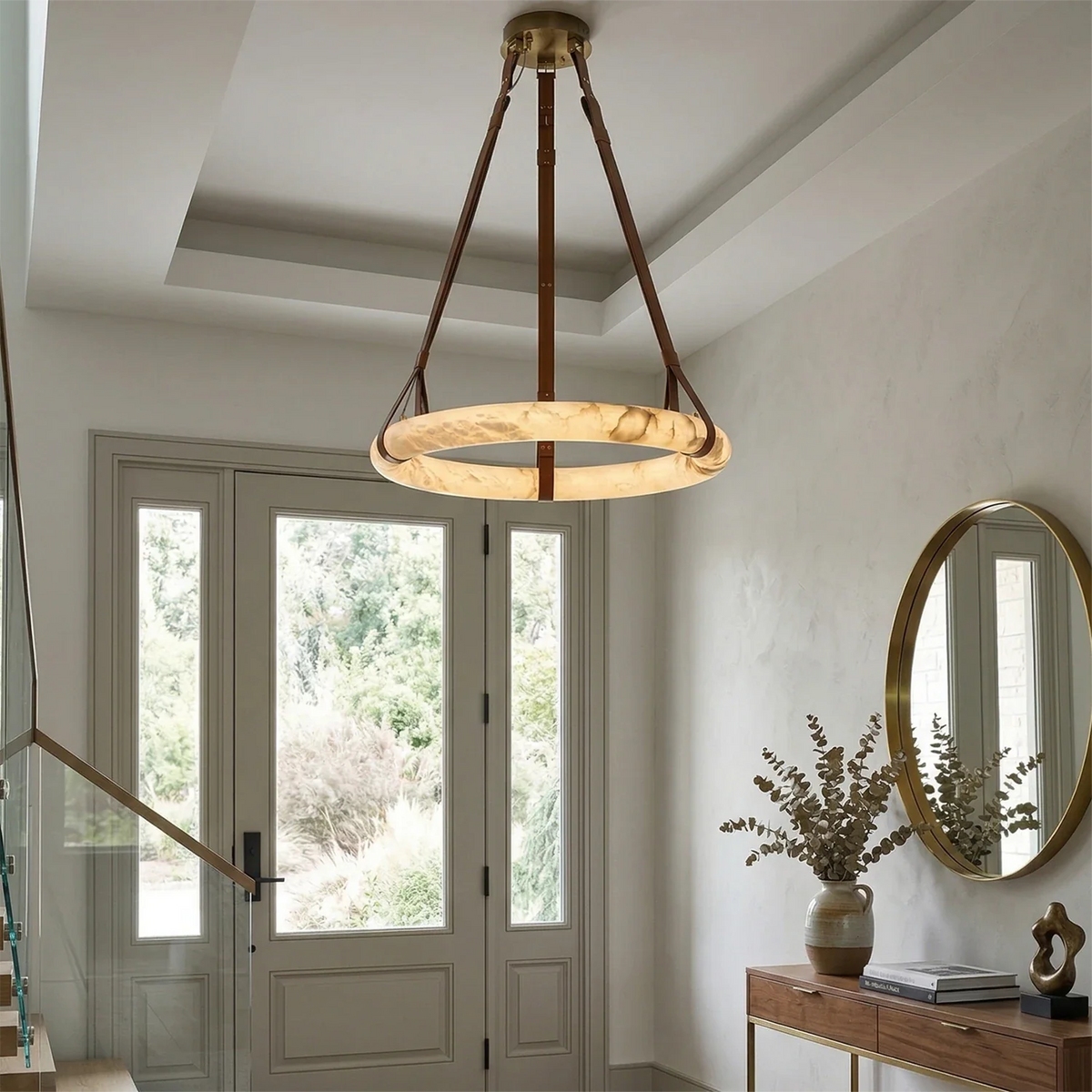 Halo Alabaster Pendant Light