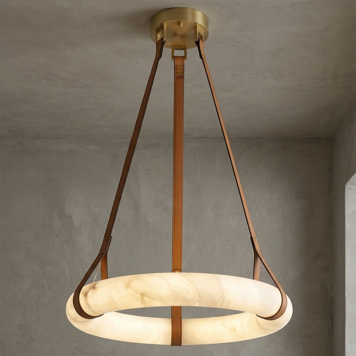 Halo Alabaster Pendant Light