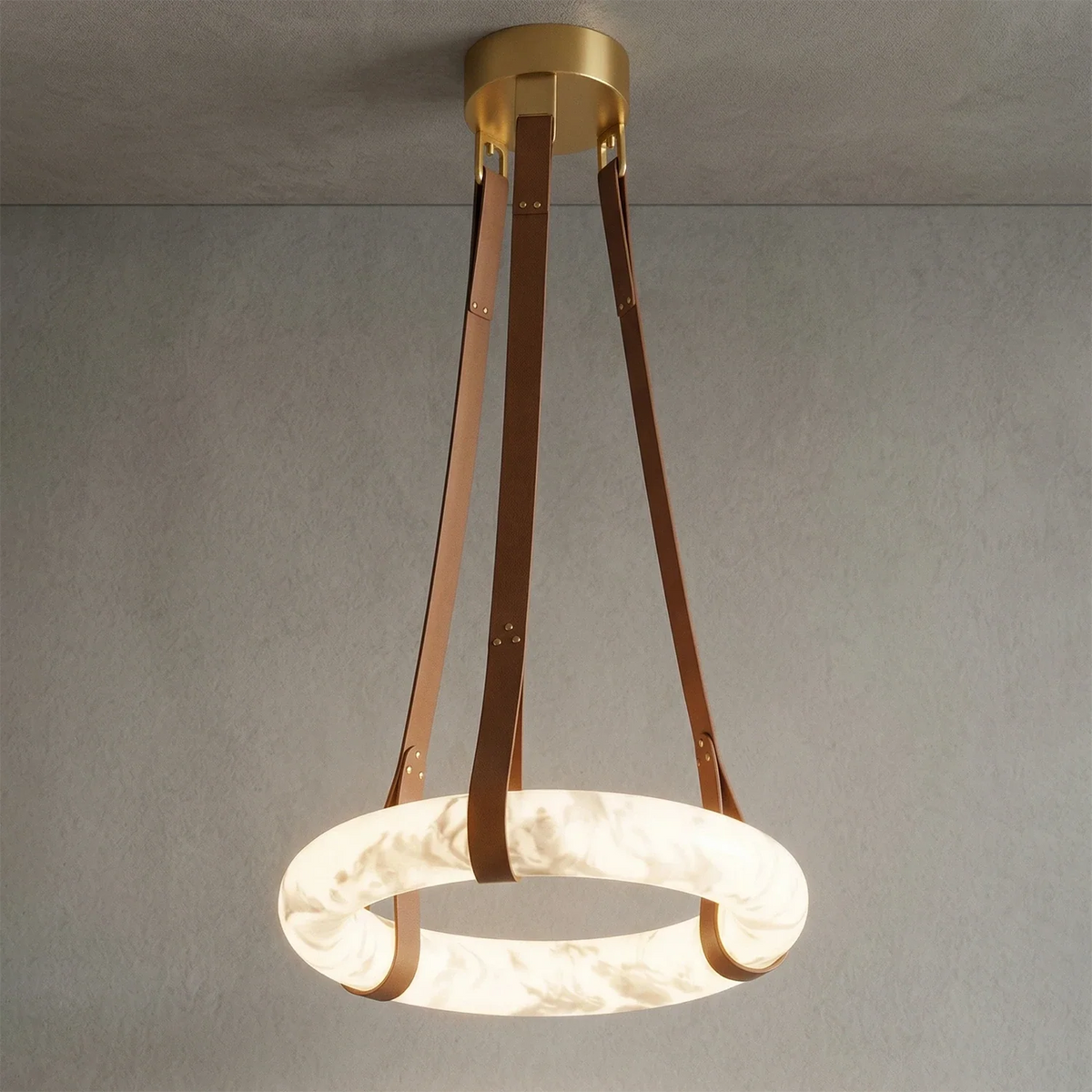 Halo Alabaster Pendant Light