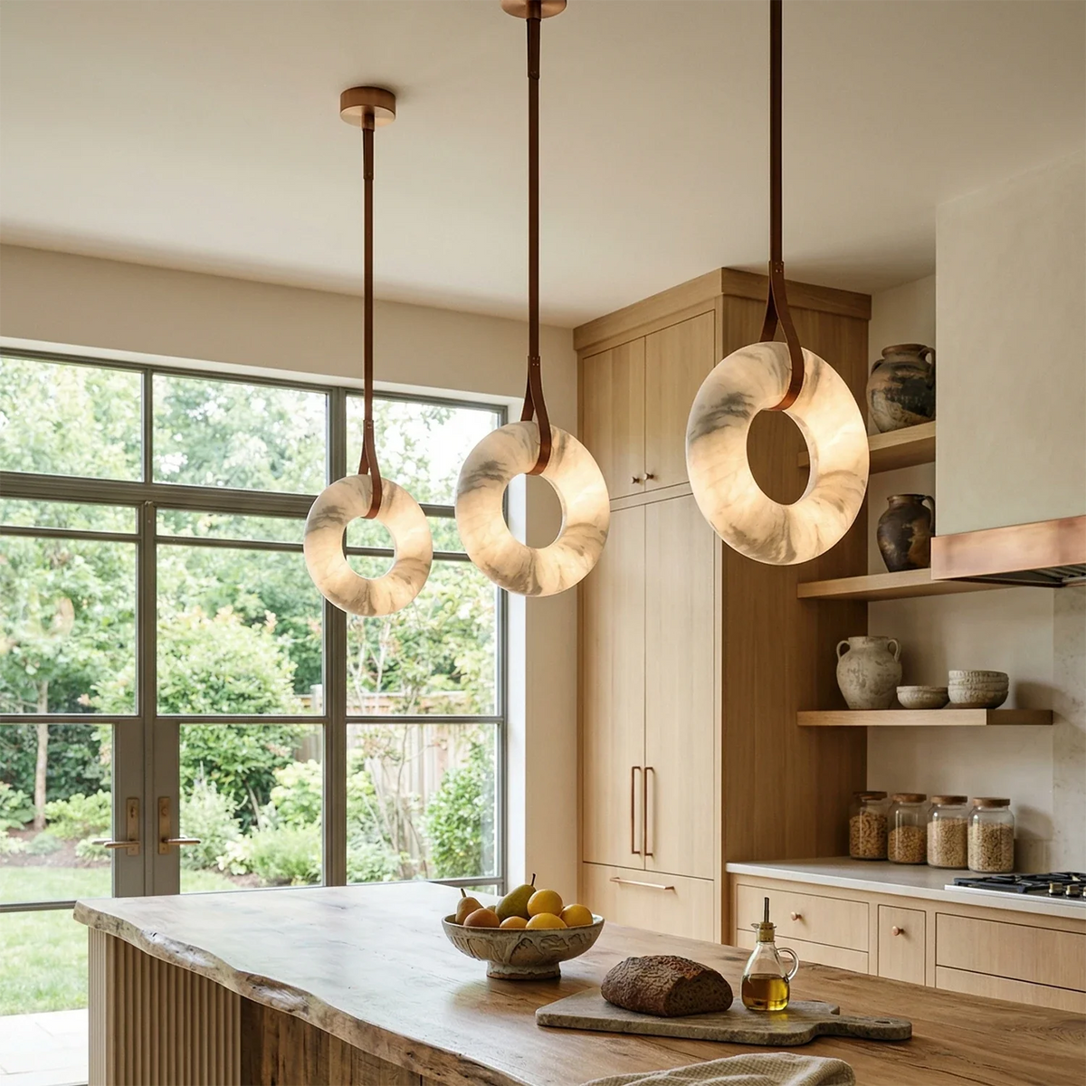 Halo Alabaster Pendant Light