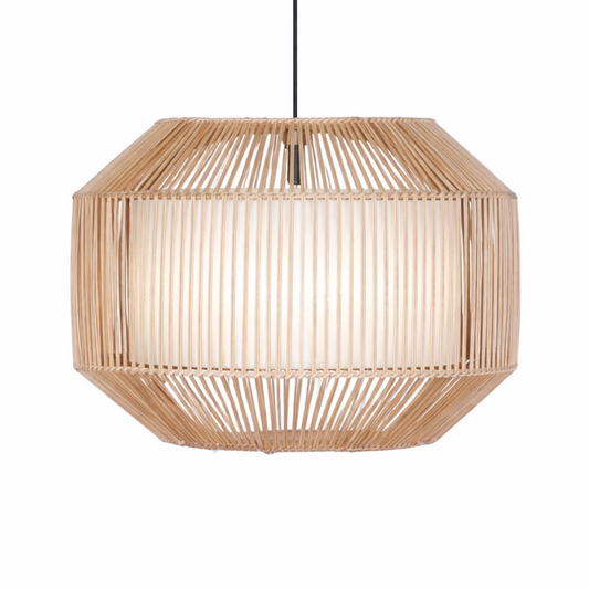 Harmonia Aura Rattan Pendant | Modern Geometric Woven Lamp