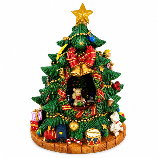 Figurine musicale de Noël rotative pour sapin de table