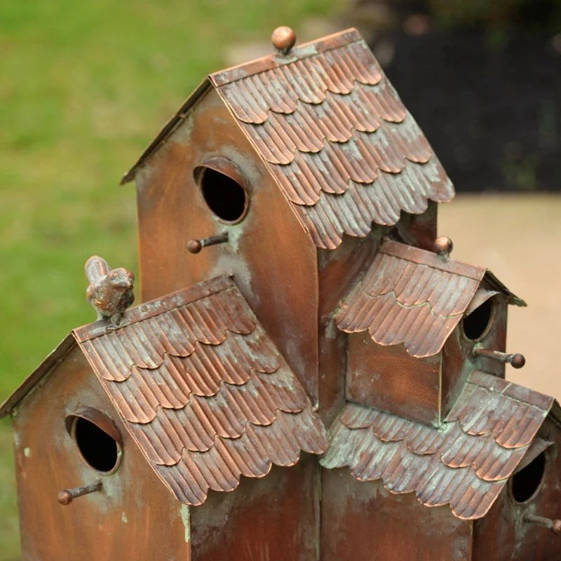 Heritage Country Multi-Home Iron Birdhouse on Stake