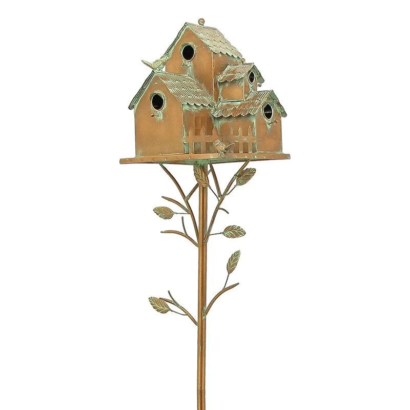 Heritage Country Multi-Home Iron Birdhouse on Stake