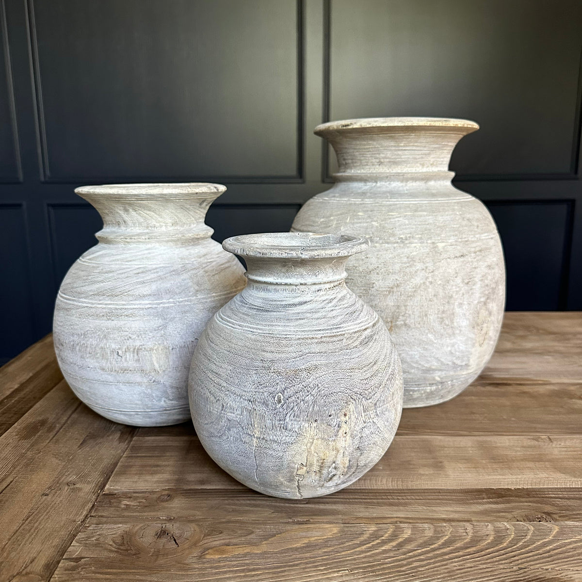 Antique Wooden Vase