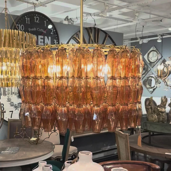 Amber 8-Light Chandelier 28.9 in