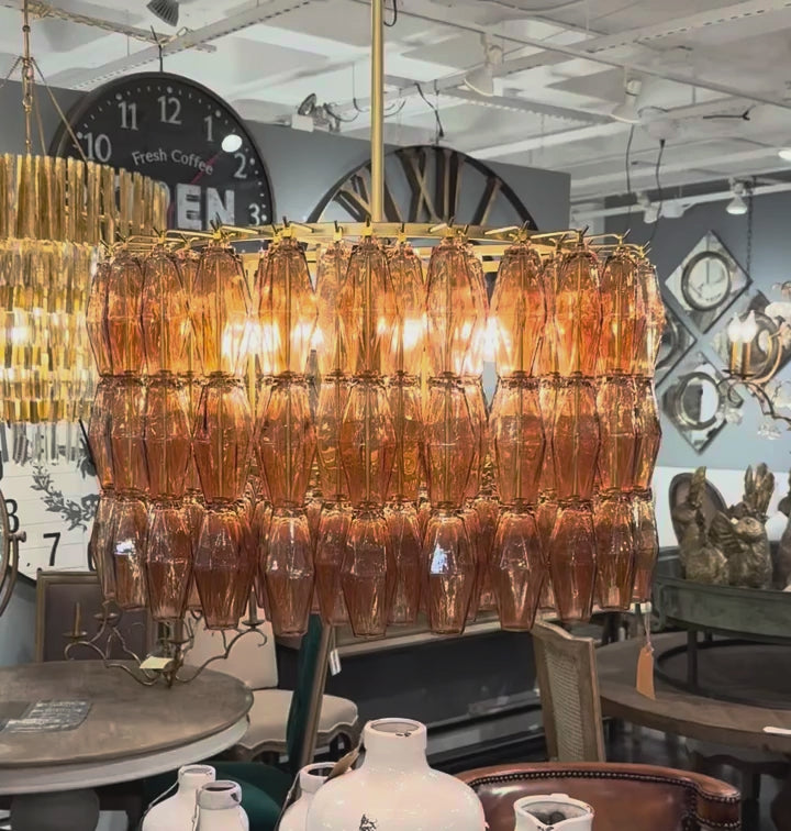Amber 8-Light Chandelier 28.9 in