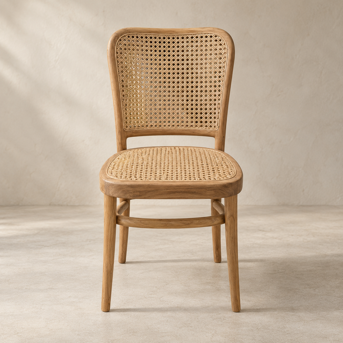 Gaia Rattan Teakwood Chair – Handcrafted Natural Dining Chair