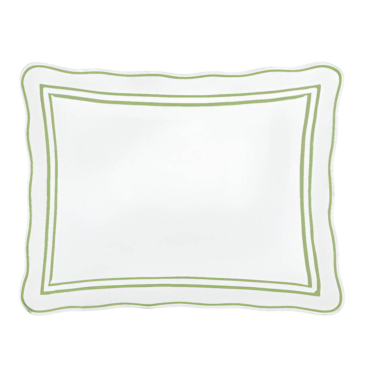 400TC Wavy Embroidery & Border Cotton Sateen Solid Duvet Cover Set