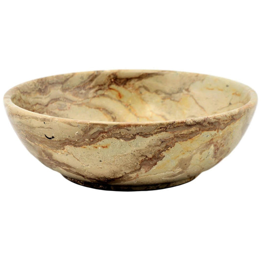 Sahara Beige Marble 12 inch Decorative Fruit Bowl