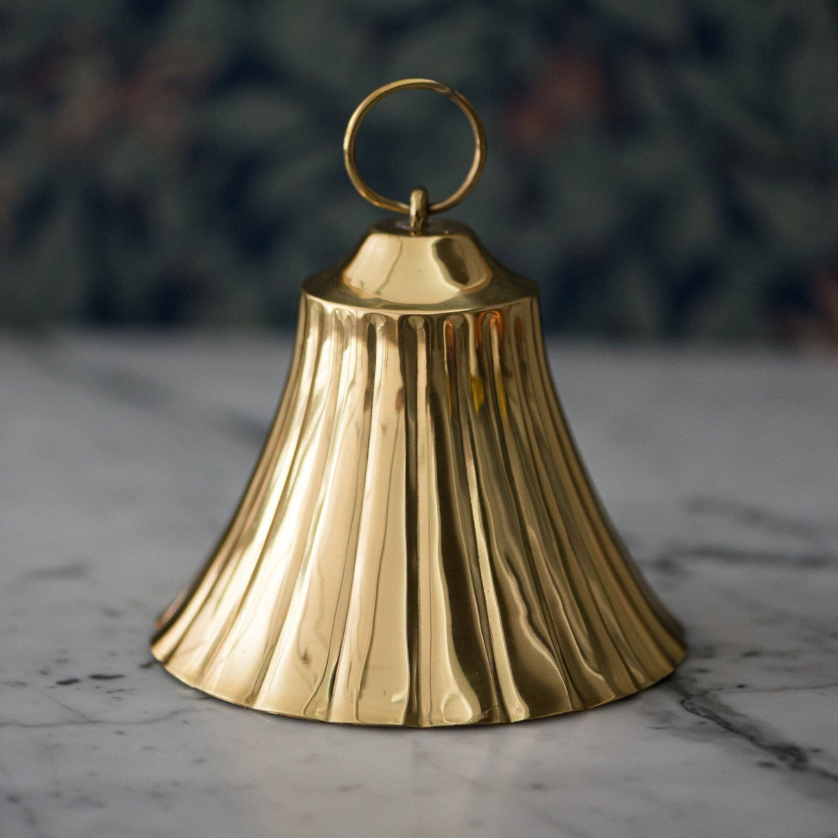 Scalloped Brass Bell – 5" Decorative Bell