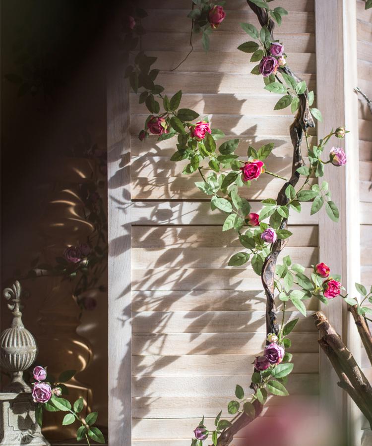 Artificial Silk Rose Vine 57" Long