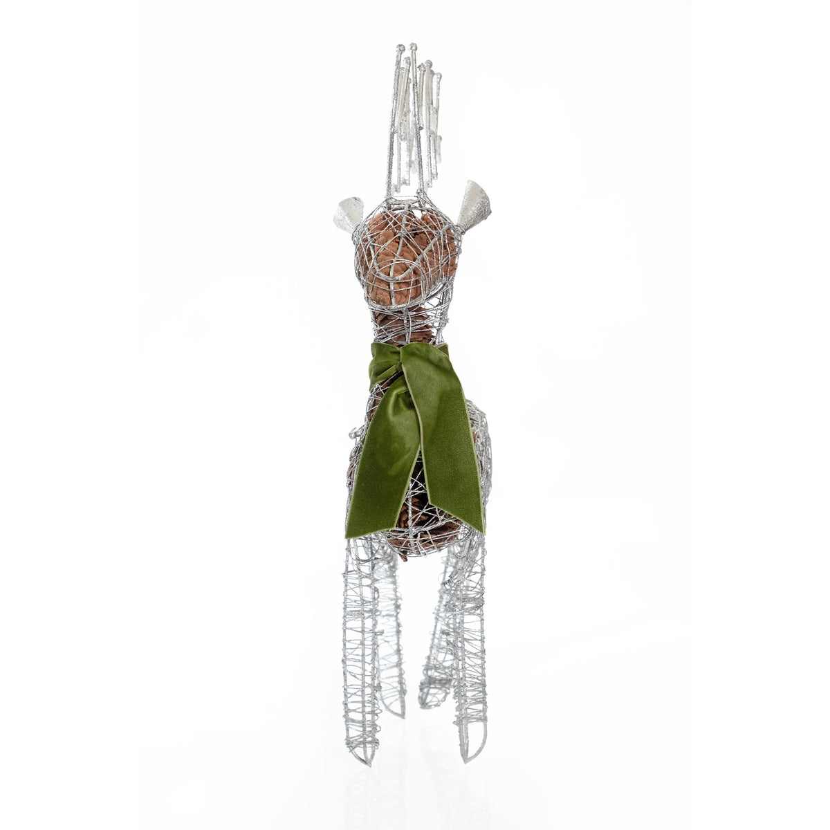 Large Standing Silver Deer Scented Potpourri Décor