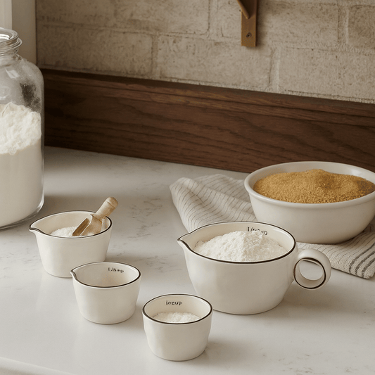 Stoneware Measuring Cups – Set of 4, Neutral Glaze