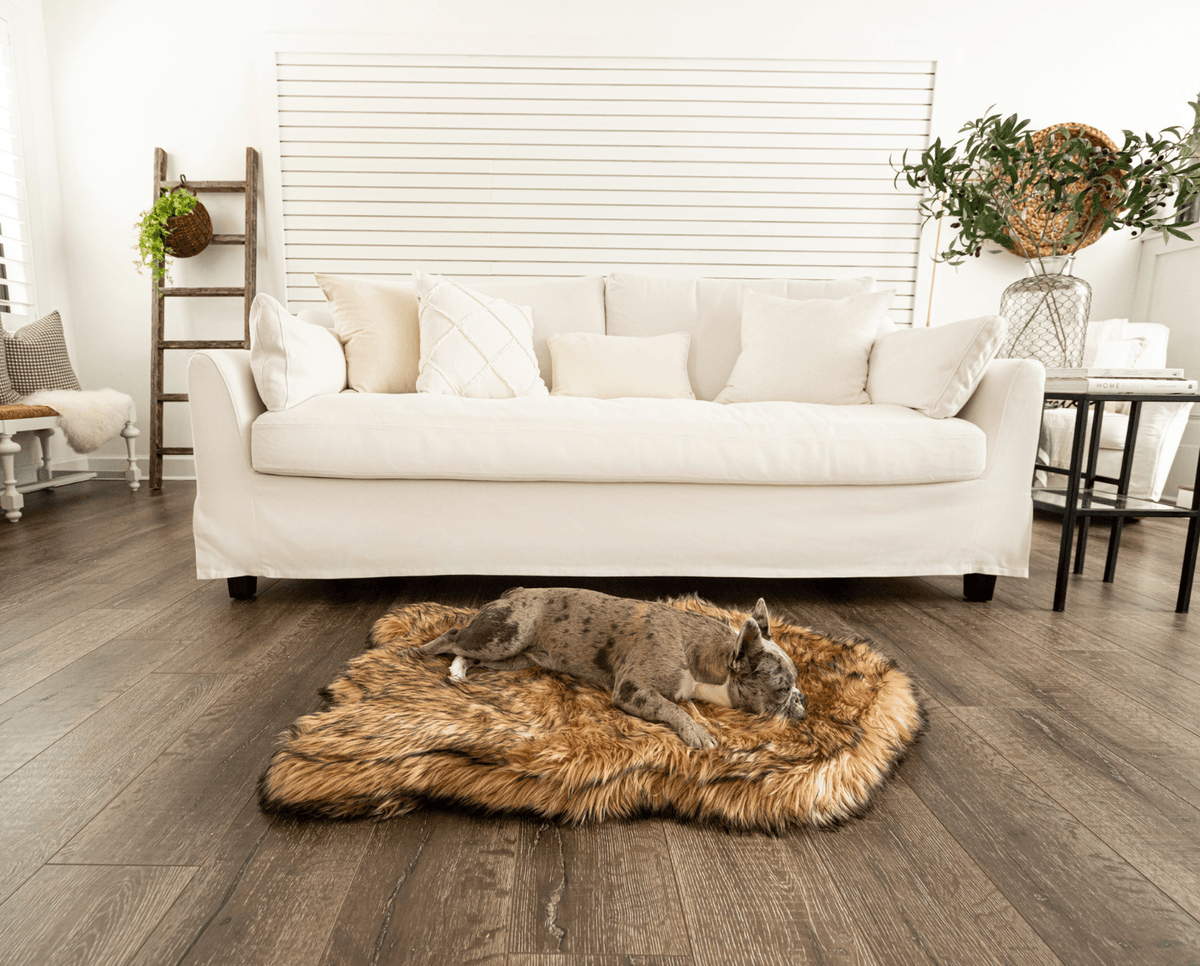 PupRug by Paw.com® Faux Fur Orthopedic Dog Bed - Curve Sable Tan