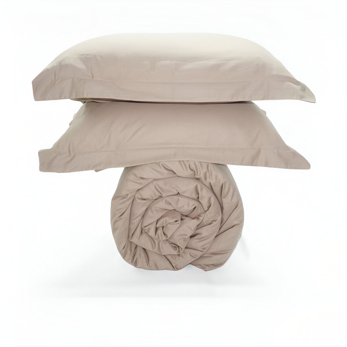 400TC Sateen Solid Cotton Round Duvet Cover Set