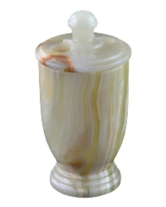 Toothbrush Holder of Pistachio Onyx