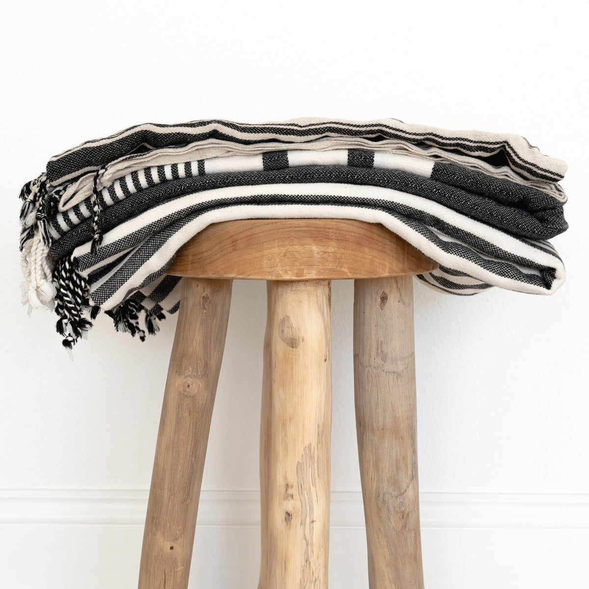 Solid Teak Stool, Accent Wood Stool Side Table