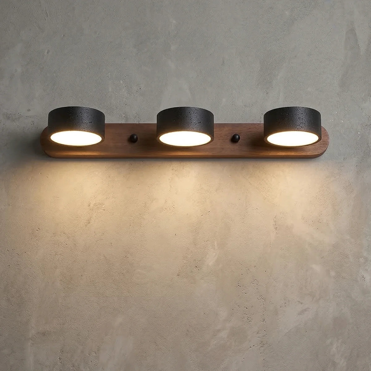 Travertine Duo Wood Wall Light
