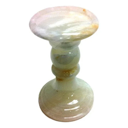 Unique Candle Holders | White Onyx 7-inch Candle Holder