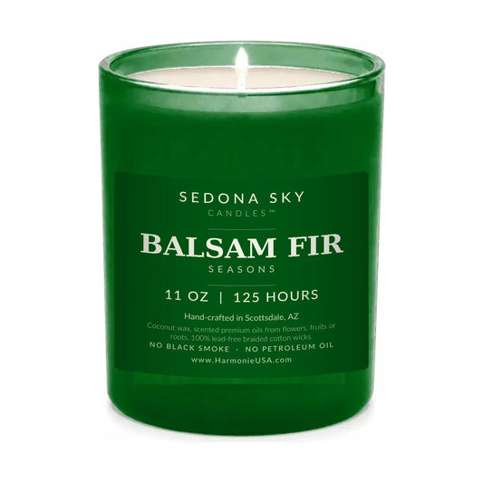 Balsam Fir Candle, 8 oz Amber Glass