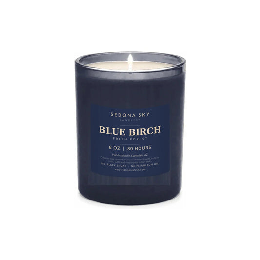 Blue Birch Scented Candle - Woodsy Fragrance | Sedona Sky