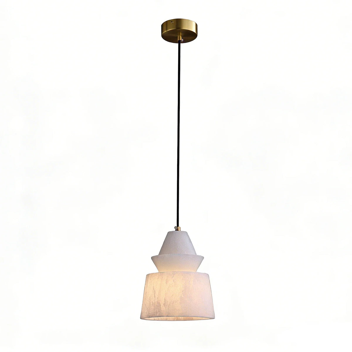 White Alabaster Pendant Light