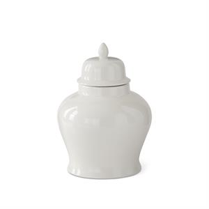 White Ceramic Lidded Ginger Jar - 2 Sizes Available