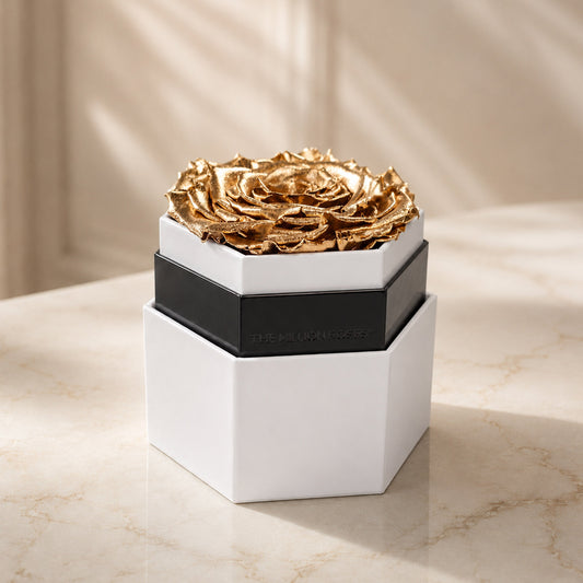 Scatola Esagonale Bianca One in a Million™ | Oro Rosa