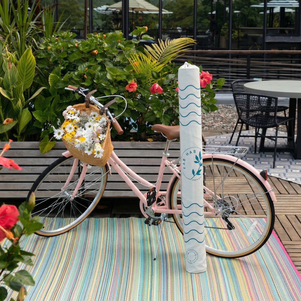 Valencia - Gray Geometric Outdoor Rug for Patio FINAL SALE